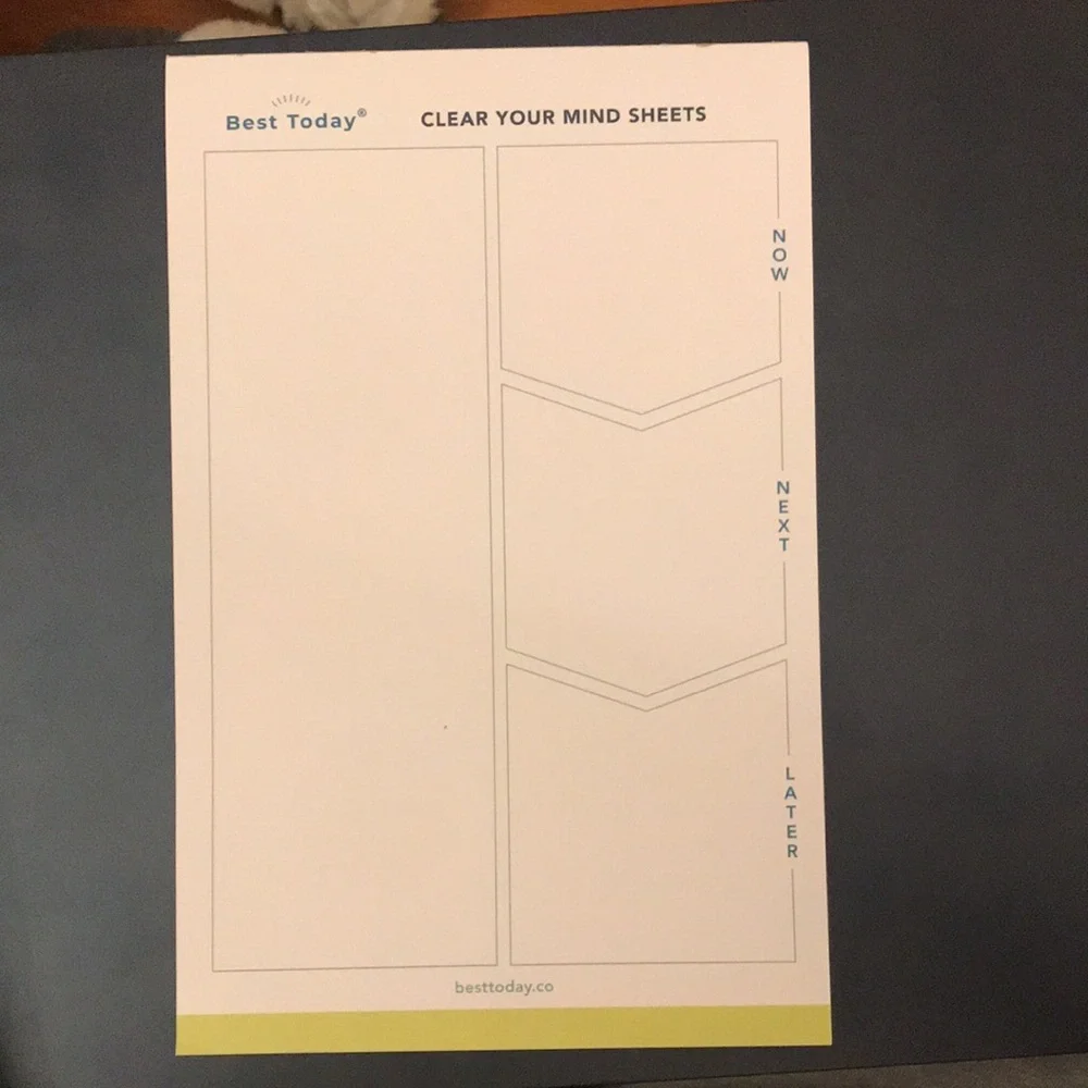 Bundle of 5 Best Today Brand Planning Pads